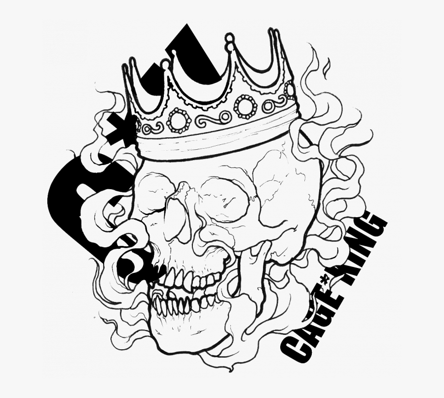Skull With A Crown Drawing, Transparent Clipart