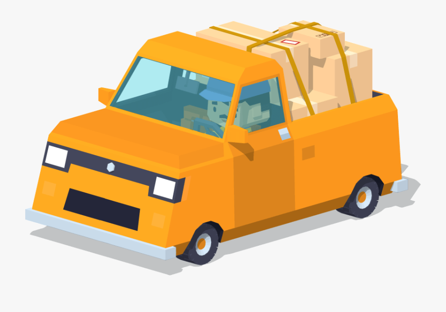 Clip Art Truck Illustration Yellow Small - Cartoon Small Truck Png, Transparent Clipart