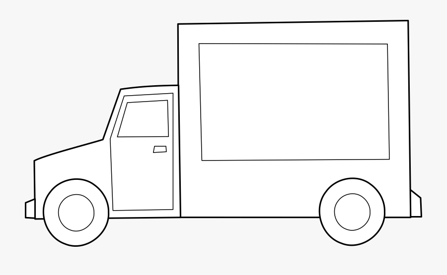 Line Art,angle,compact Car - Camion Dibujo, Transparent Clipart