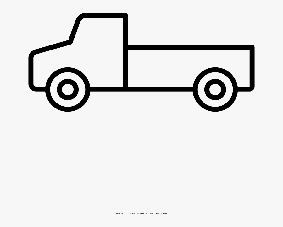 Pickup Truck Coloring Page - Dibujo De Camioneta Para Colorear, Transparent Clipart