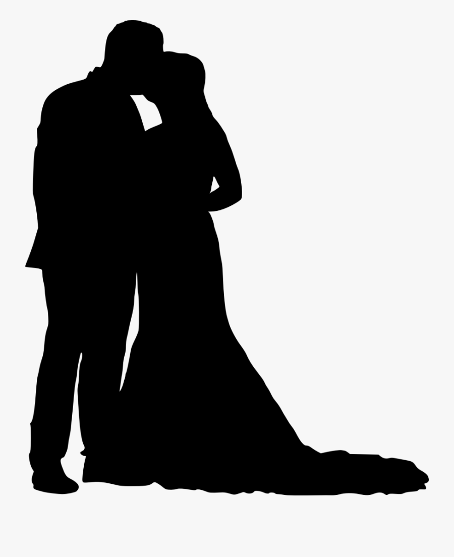 Bride And Groom Silhouette - High Resolution Bride And Groom Silhouette, Transparent Clipart