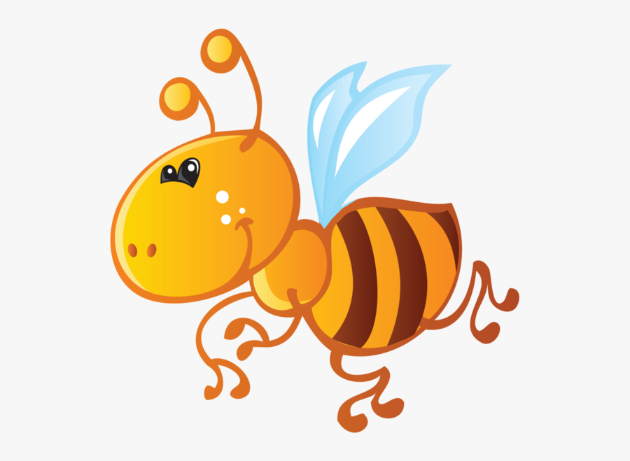 Cartoon Bee, Cute Cartoon Animals, Nursery Wall Decals, - Пчела, Transparent Clipart