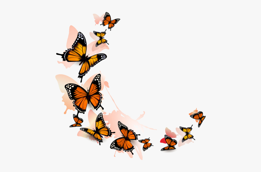 Flying Butterflies Transparent Background, Transparent Clipart