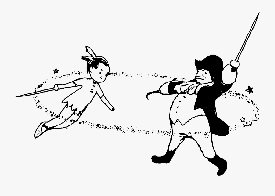 Peter Pan And Captain Hook Clip Arts - Peter Pa Png, Transparent Clipart
