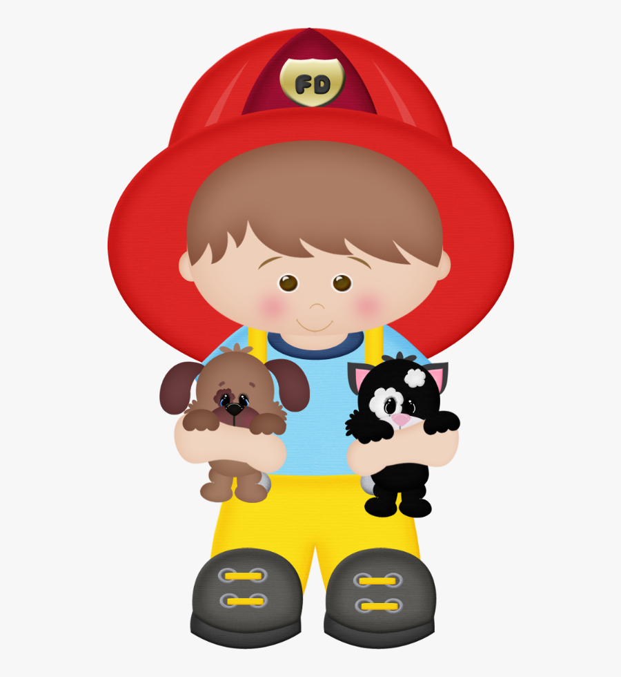 Fireman Clipart Cap - Boy Firefighter Clipart, Transparent Clipart