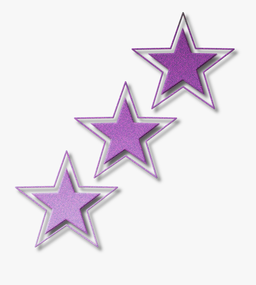 Purple Glitter Star Png, Transparent Clipart