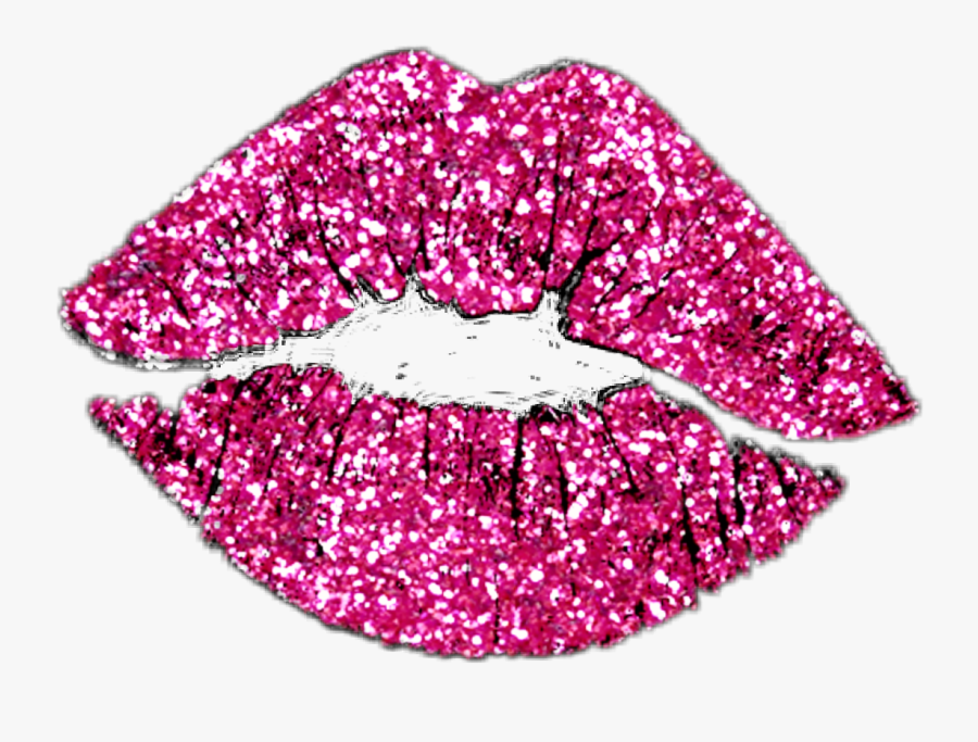 Transparent Free For Download - Pink Glitter Lips Transparent, Transparent Clipart