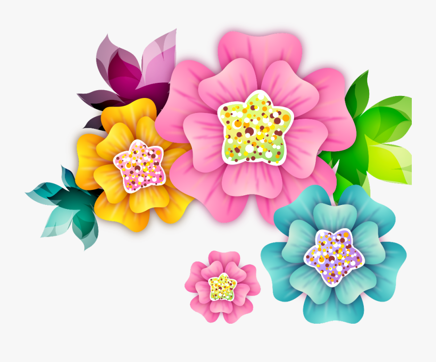#ftestickers #clipart #flowers #floralart #glitter - Common Zinnia, Transparent Clipart