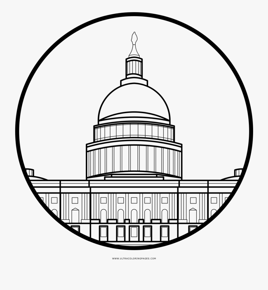 Washington Dc Coloring Page - Line Art, Transparent Clipart