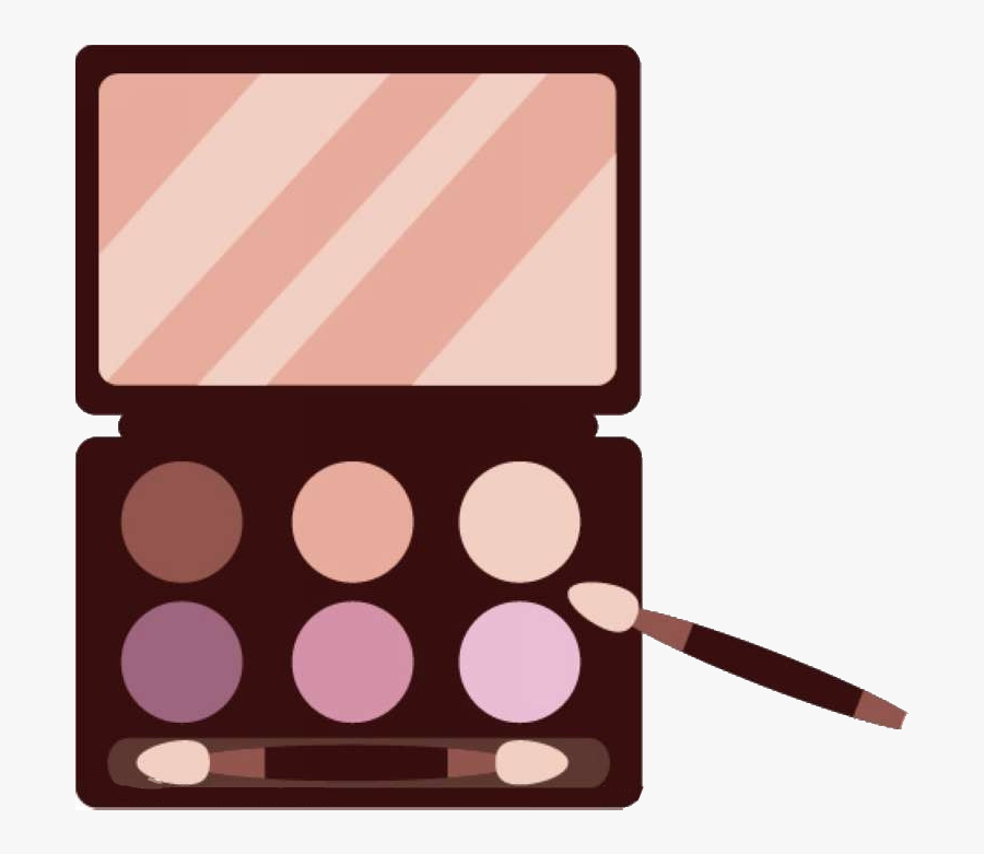 Eye Shadow Make Up Cartoon Makeup Brown - Sombras De Ojos Dibujo, Transparent Clipart