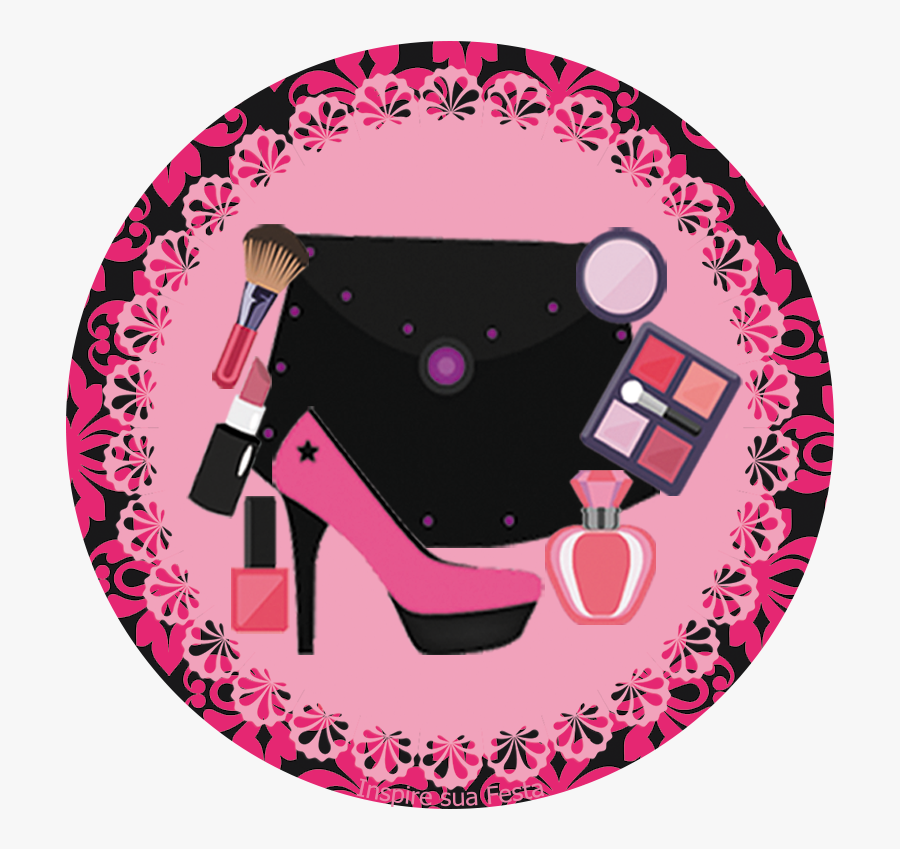 Make Up Party Free Printable Cupcake Toppers - Personalizados Tema Maquiagem Para Imprimir, Transparent Clipart
