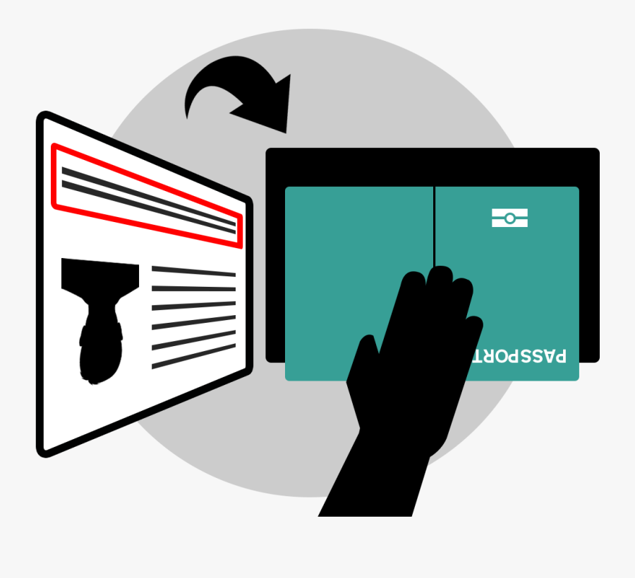 Place Your Passport Face Down On The Scanner - Graphic Design, Transparent Clipart