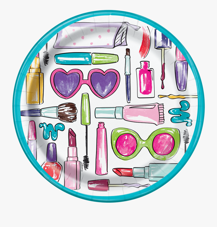 Paptallerkener - Make Up - 22 Cm - 8 Styk Clipart , - Spa Party Lootbags, Transparent Clipart