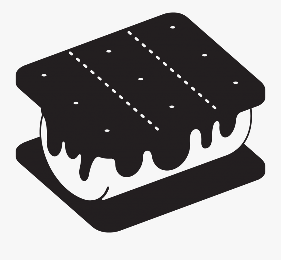 S"mores Icon Black, Transparent Clipart
