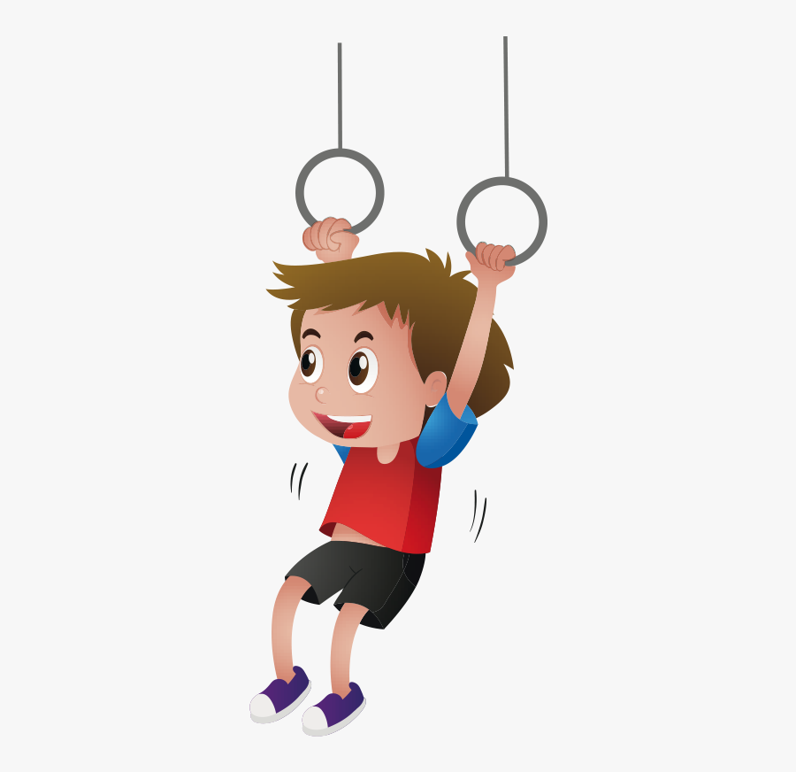 Boy Doing Ring Suspension2 - Bordes De Caratulas De Educacion Fisica, Transparent Clipart