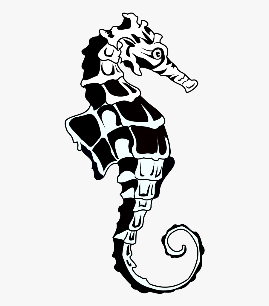 Seahorse - Seahorse Black And White Clip Art, Transparent Clipart