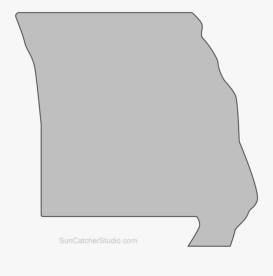 Outline Of Missouri State Shape, Transparent Clipart