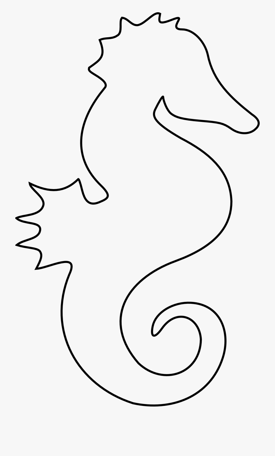 Clip Art Seahorse Templates - Sea Horse Template, Transparent Clipart