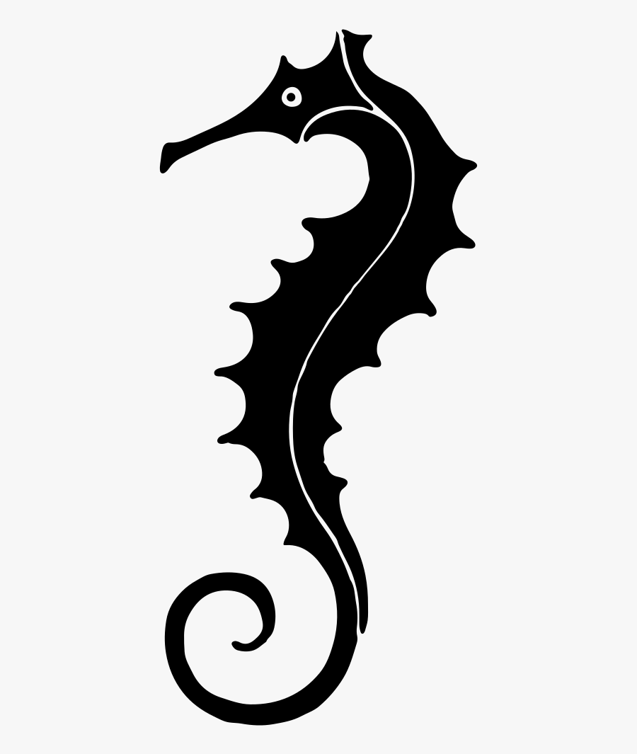 Seahorse Silhouette - Silhouette Drawing Of Animals, Transparent Clipart
