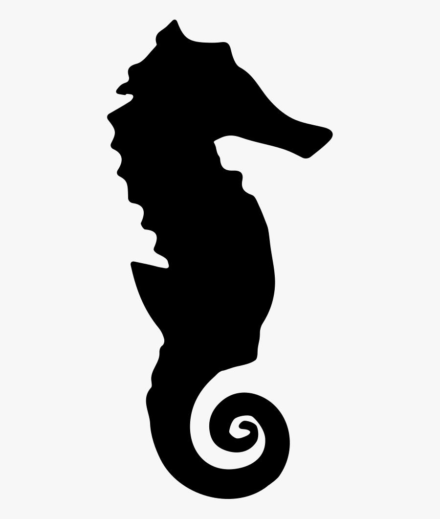 Seahorse Silhouette - Silhouette Seahorse Clipart, Transparent Clipart