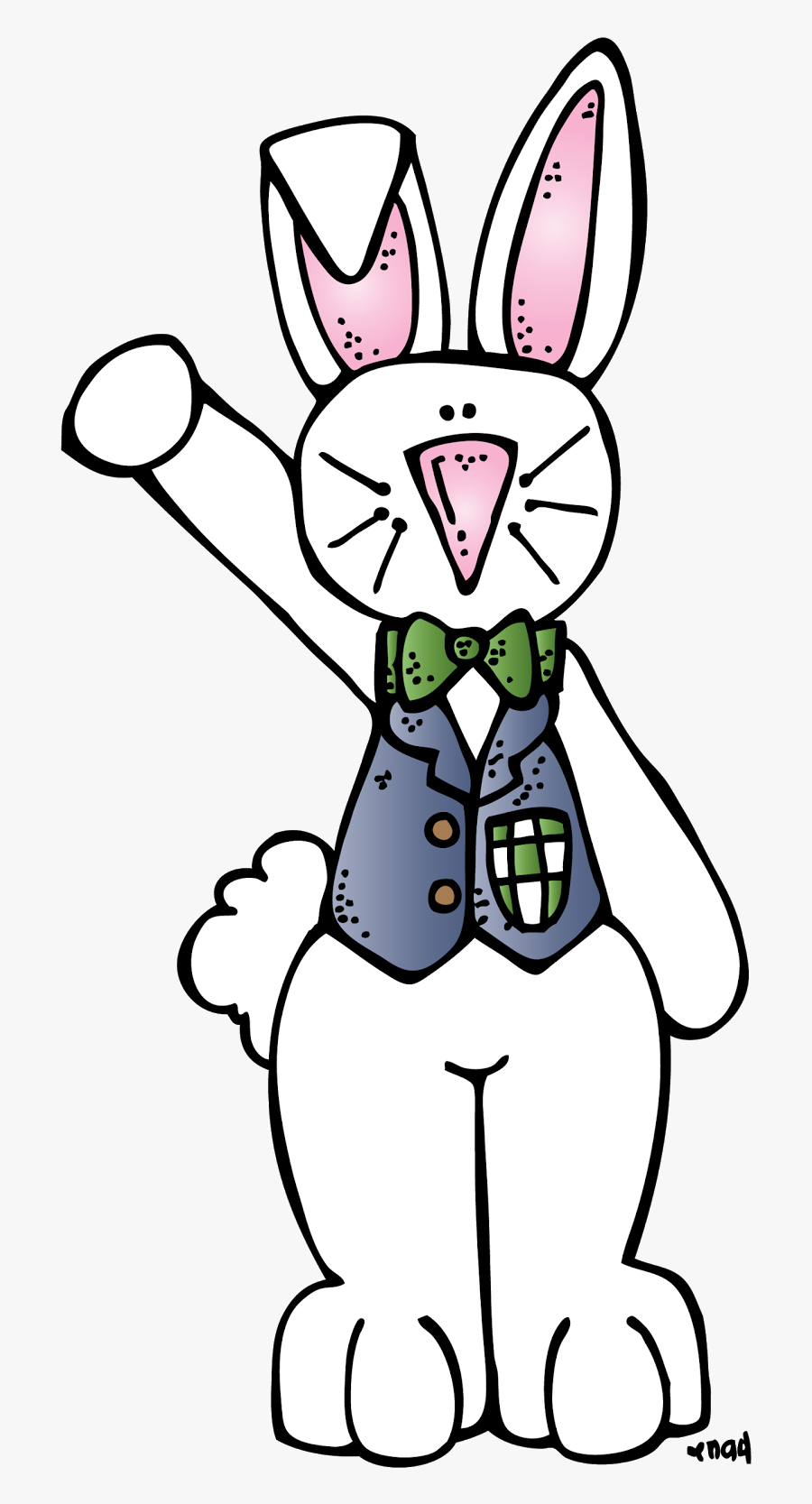 Melonheadz Easter Bunny, Transparent Clipart