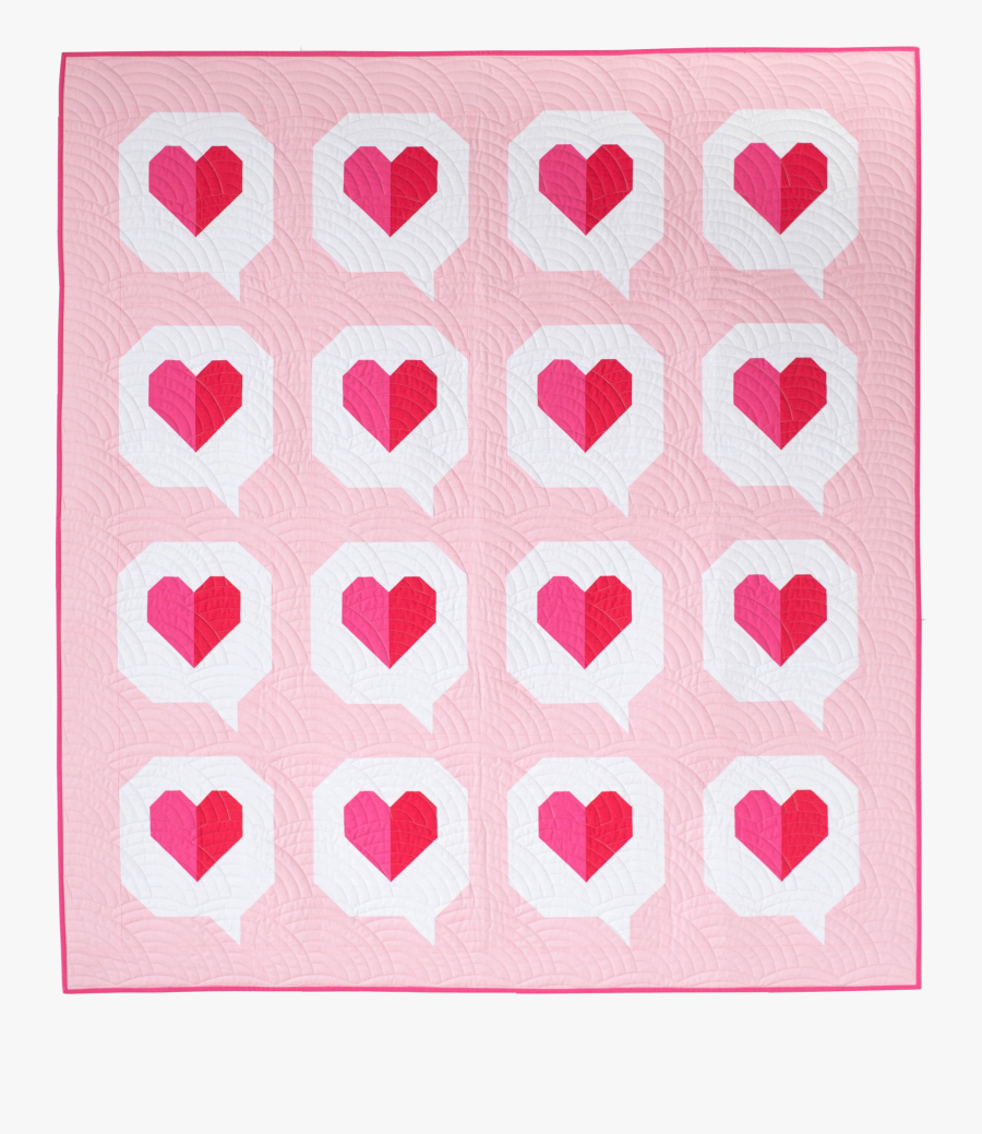 Heart You Quilt Pattern, Transparent Clipart