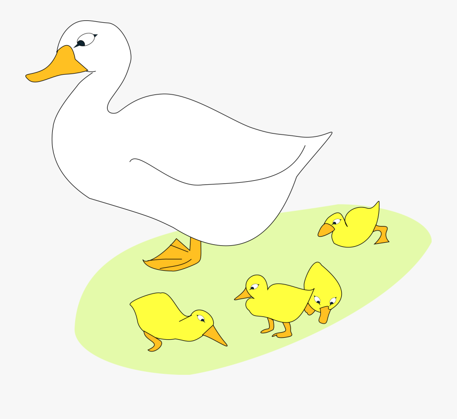 Goose And Gosling Cartoon, Transparent Clipart