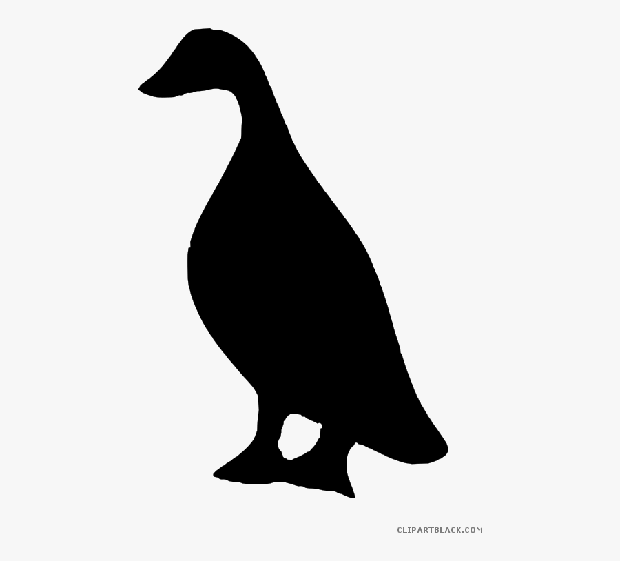 Duck Silhouette Animal Free Black White Clipart Images - Duck, Transparent Clipart