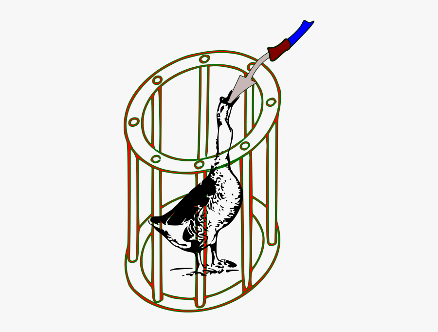 Battery Force-fed Goose - Clip Art, Transparent Clipart