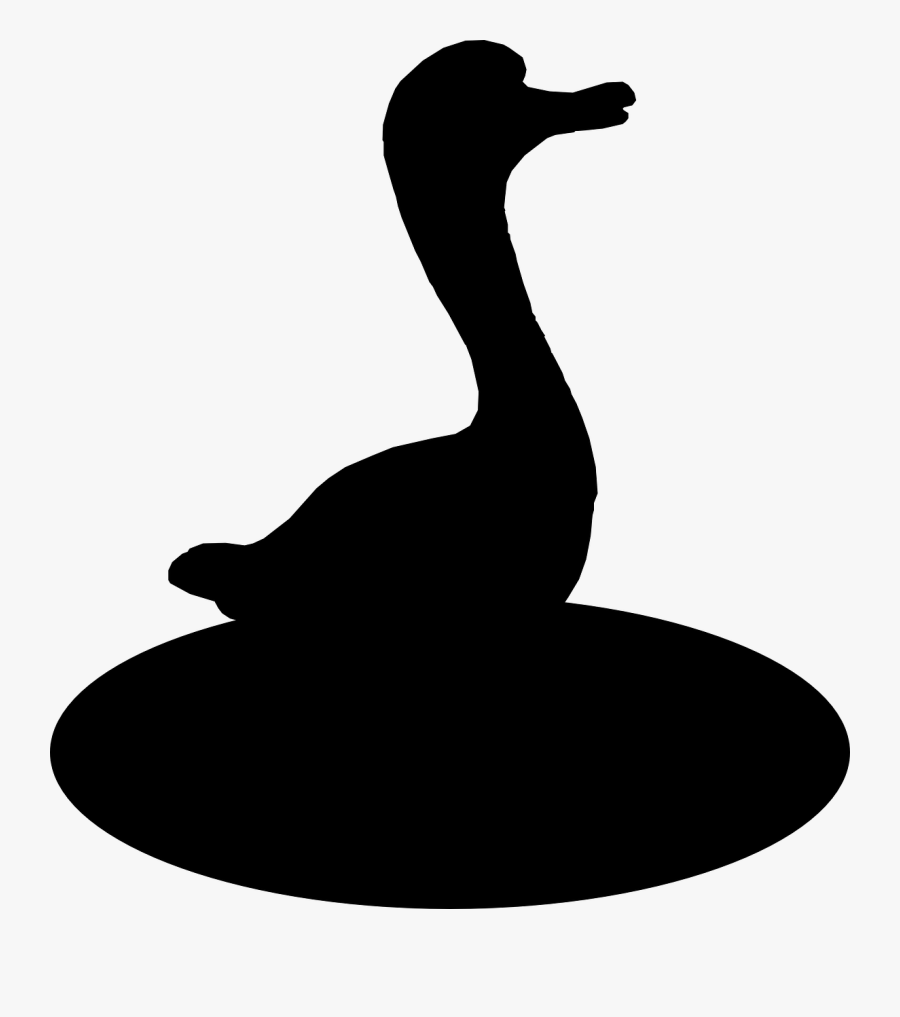 Duck Goose Clip Art Silhouette Neck - Duck, Transparent Clipart