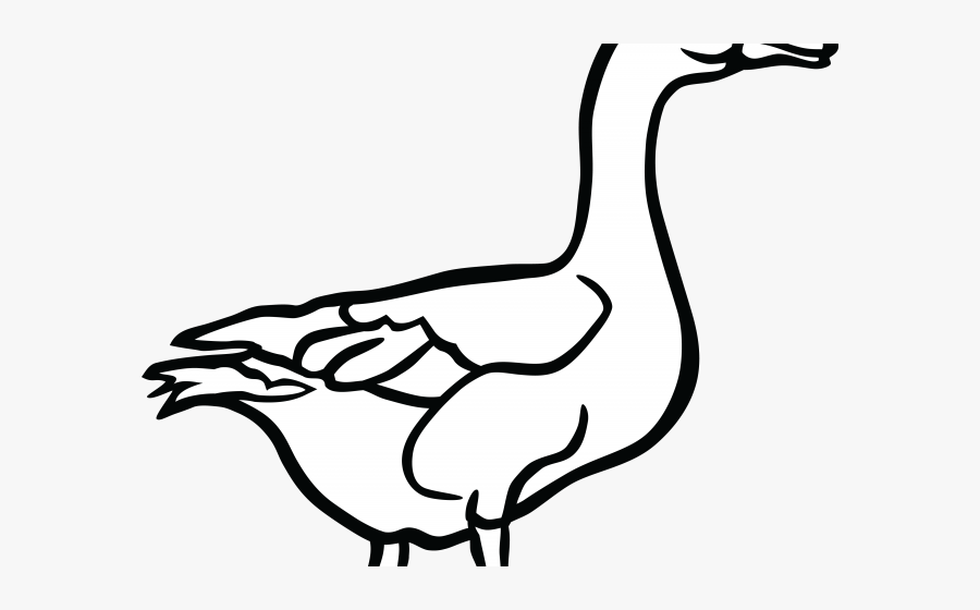Transparent Duckling Png - Goose Black And White, Transparent Clipart