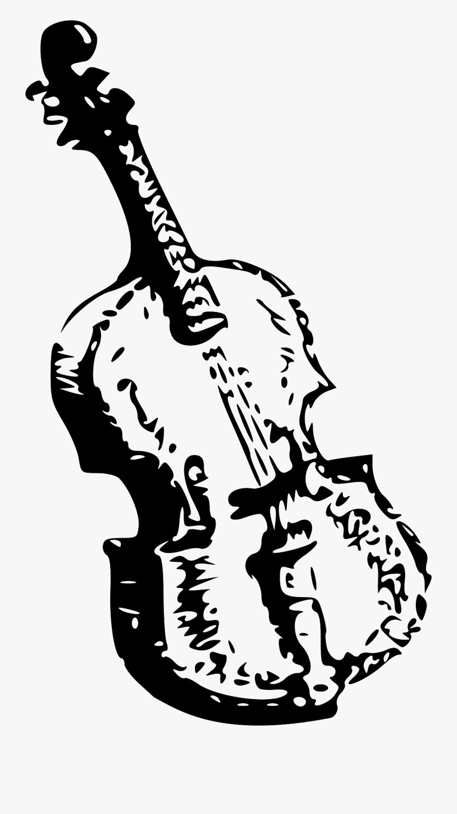 Violončelo Kreslené, Transparent Clipart
