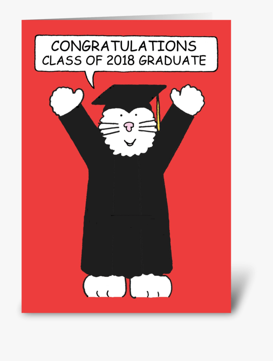 Class Of 2018 Graduation Congratulations Greeting Card - Congrats On Your Master Degree, Transparent Clipart