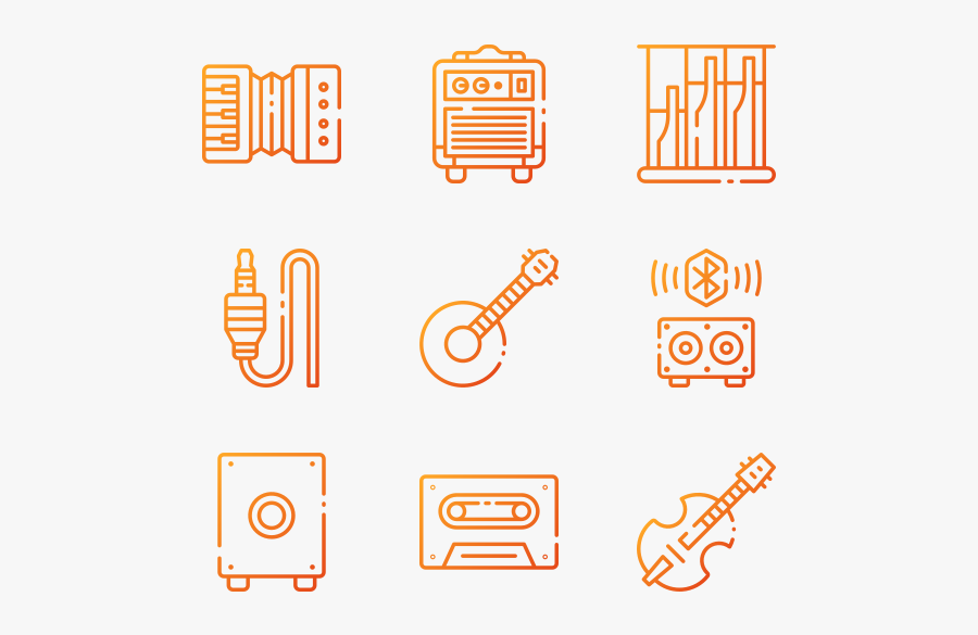Music - Guitar Icon Vector Name Tag, Transparent Clipart