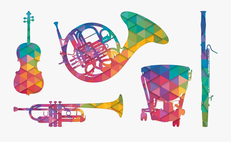 Illustrations Of Trumpet, Tuba, Cello, Bassoon, Timpani - French Horn, Transparent Clipart