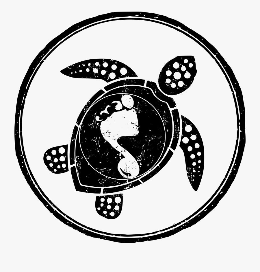 Keys To Contentment - Clip Art Black And White Sea Turtle, Transparent Clipart