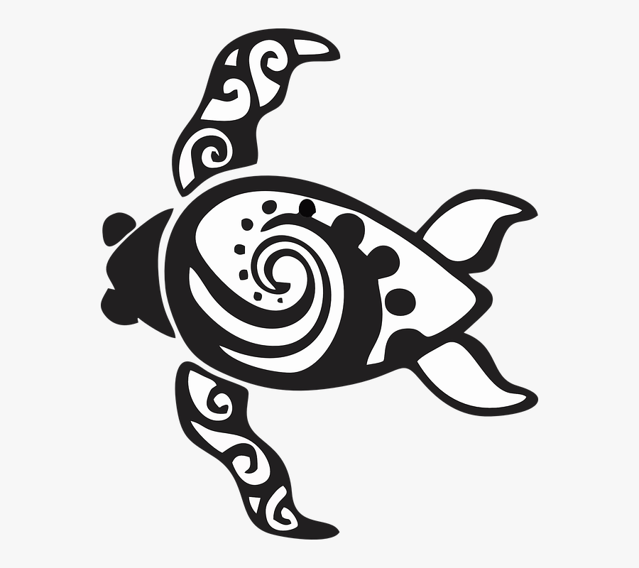 Turtle, Sea, Swirl, Artwork, Silhouette, Digital Art - Swirl Turtle, Transparent Clipart