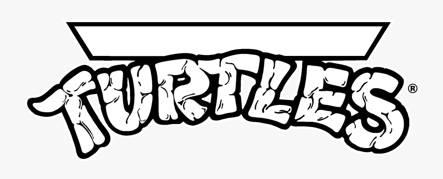 Turtles Logo Black And White - Teenage Mutant Ninja Turtles Colouring Pages, Transparent Clipart