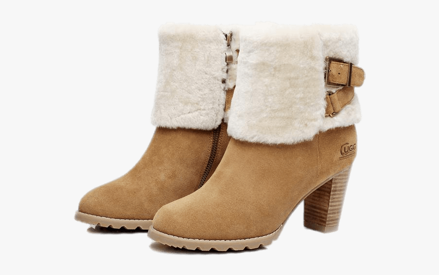High Heel Belt Ugg Boots Clip Arts - Suede High Heel Ugg Boots, Transparent Clipart