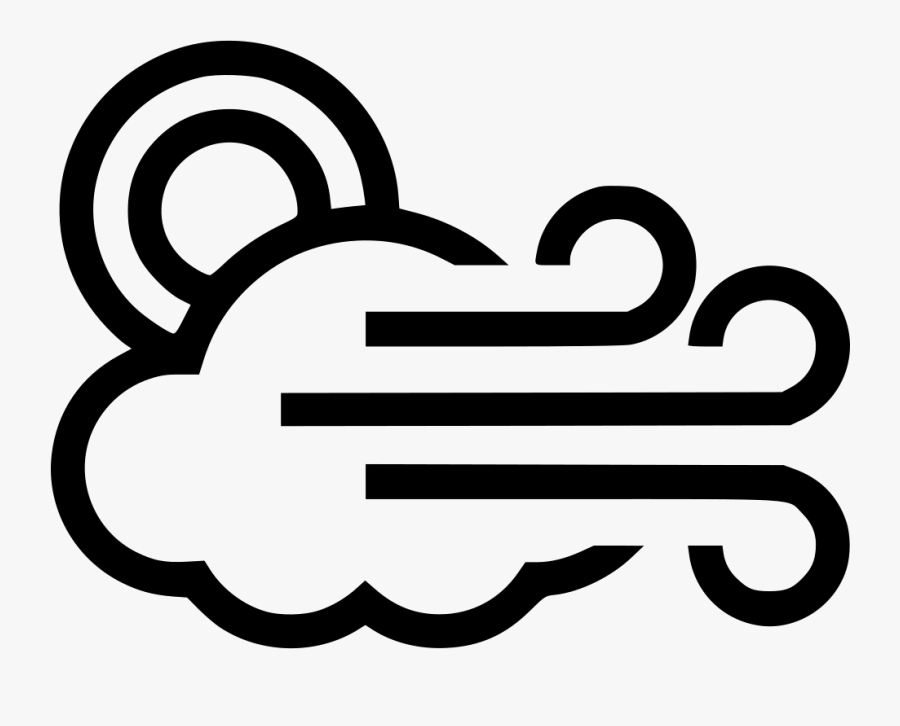 Sun Windy - White Copyright Symbol, Transparent Clipart