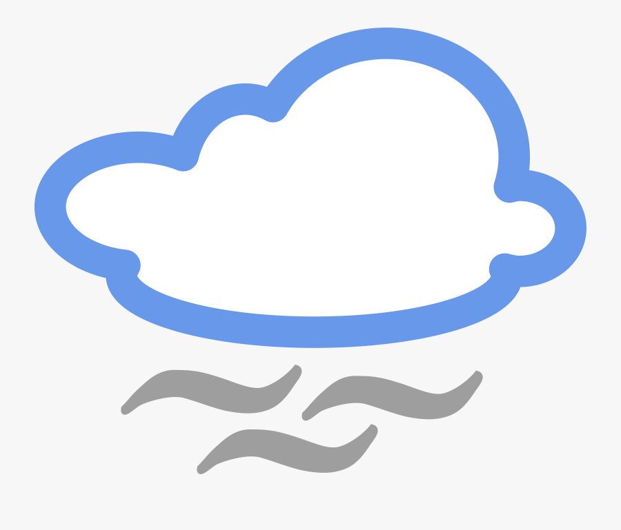 Weather Forecast Symbols Windy - Foggy Weather Symbol, Transparent Clipart