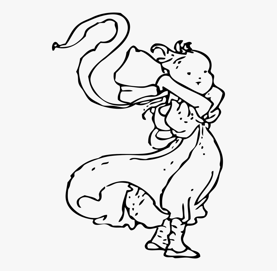 Young Girl In The Wind - Wind Clip Art, Transparent Clipart