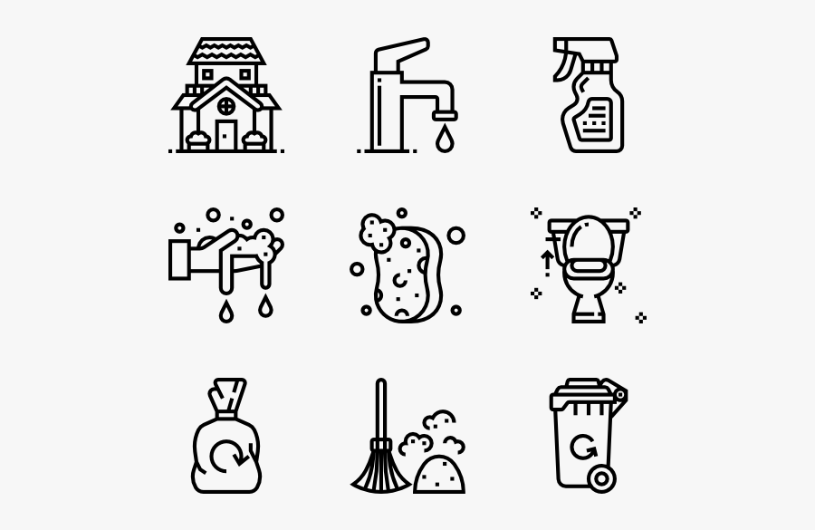Cleaning - Crafting Icons, Transparent Clipart