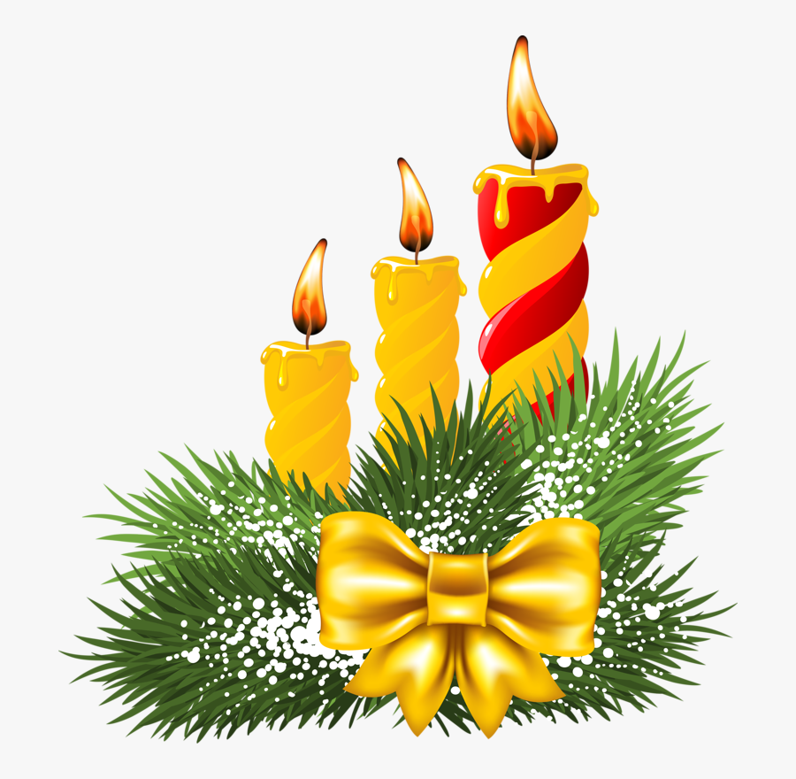 Velas De Navidad Amarilla, Transparent Clipart