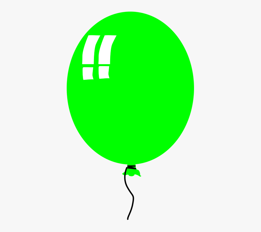 Ballon, Green, Happy, Birthday, Party, Celebrate - Balloon Clip Art, Transparent Clipart