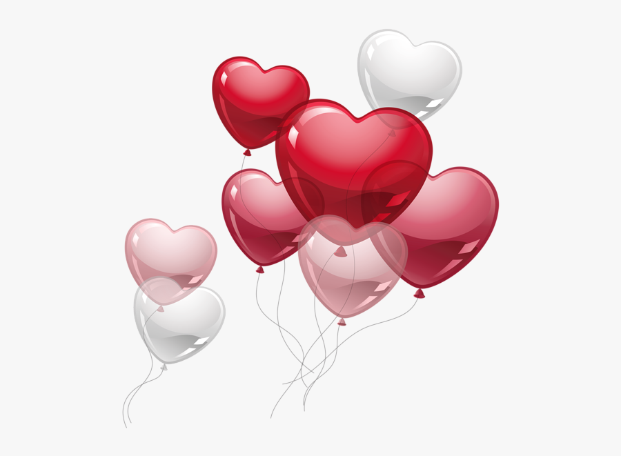 Cute Heart Balloons Png Clipart Picture - Happy Birthday Heart Balloons, Transparent Clipart