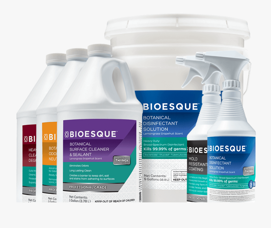 Bioesque Solutions Botanical Cleaning Product Examples - Cleaning And Disinfecting Solutions, Transparent Clipart
