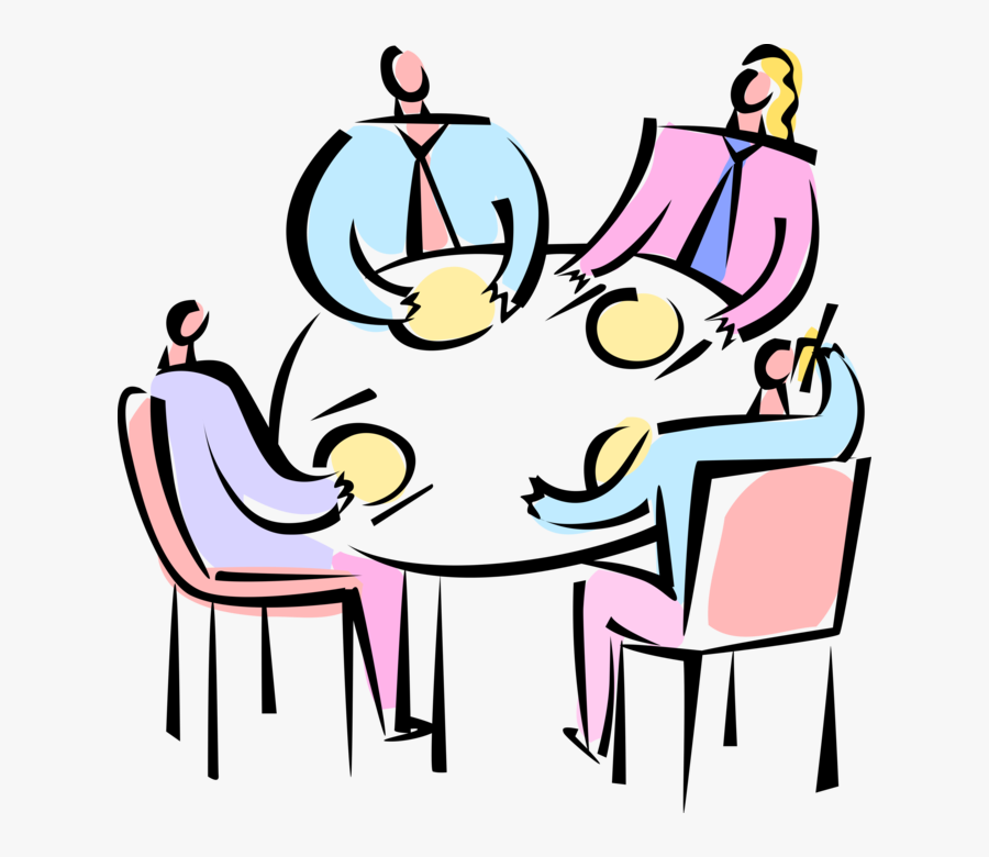 Vector Illustration Of Business Meeting And Discussion - Business Meeting Png Clipart, Transparent Clipart