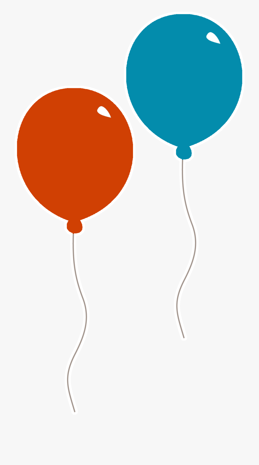 Balloon Red Blue Clip Art - Blue And Red Balloons Clip Art On Transparent Background, Transparent Clipart