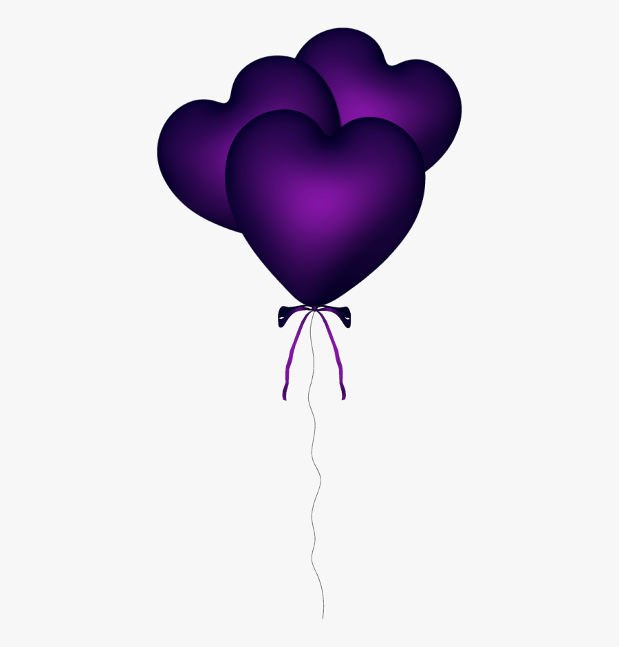 Balloon Clipart Purple Heart - Purple Heart Balloons, Transparent Clipart